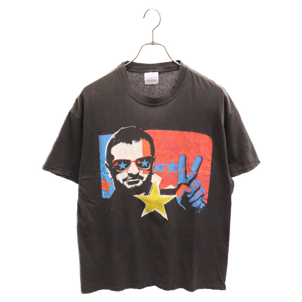 VINTAGE (ヴィンテージ) 00s RINGO STARR リンゴスター プリント 半袖Tシャツ カットソー ブラック