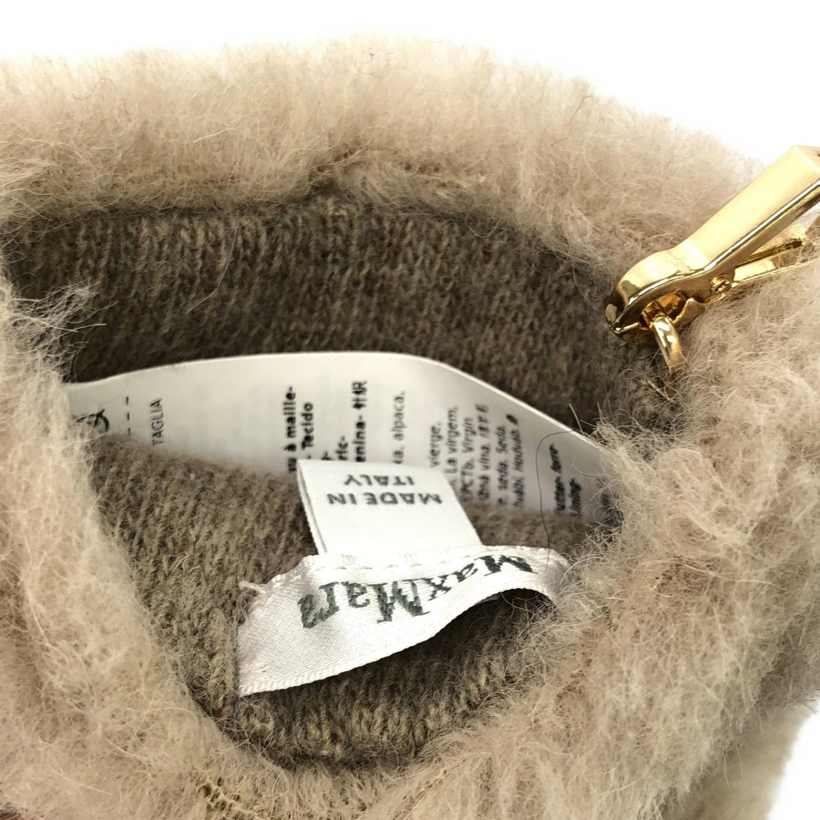 マックスマーラ MAX MARA 手袋 テディベア ベージュ ウール 手袋