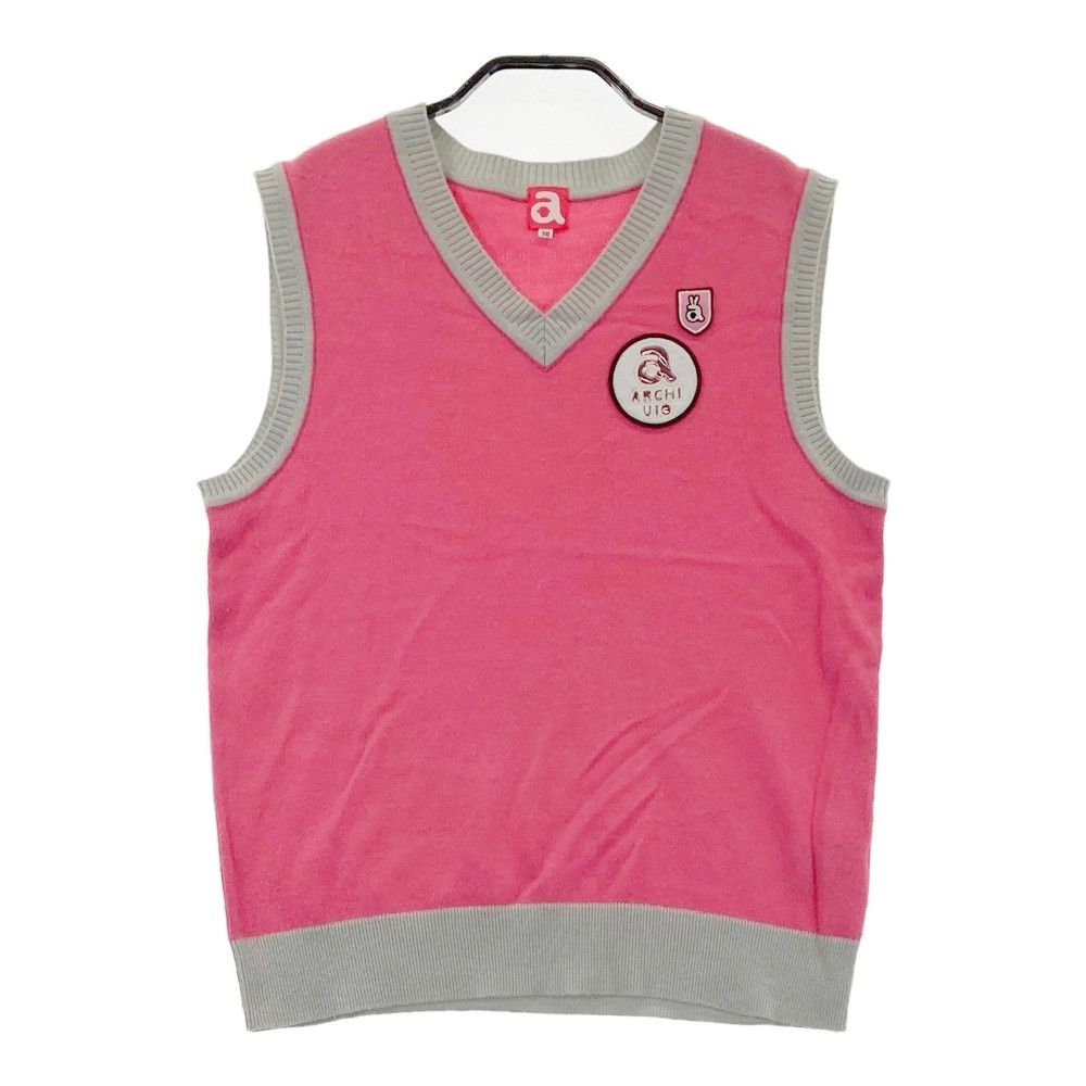 2022 春夏 archivio/アルチビオ　ベスト　38　ピンク ARCHIVIO アルチビオ 2022年モデル ニットベスト ピンク系 38 ゴルフ