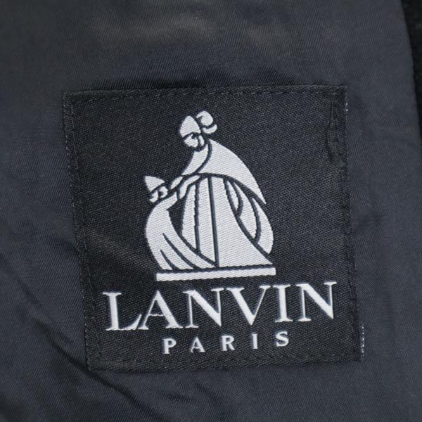 ランバン スタンドカラー ジャケット 50-36 黒 LANVIN メンズ 【中古