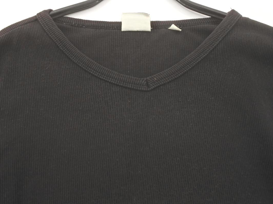 AVIREX アヴィレックス Vネック 長袖 カットソー sizeM/黒