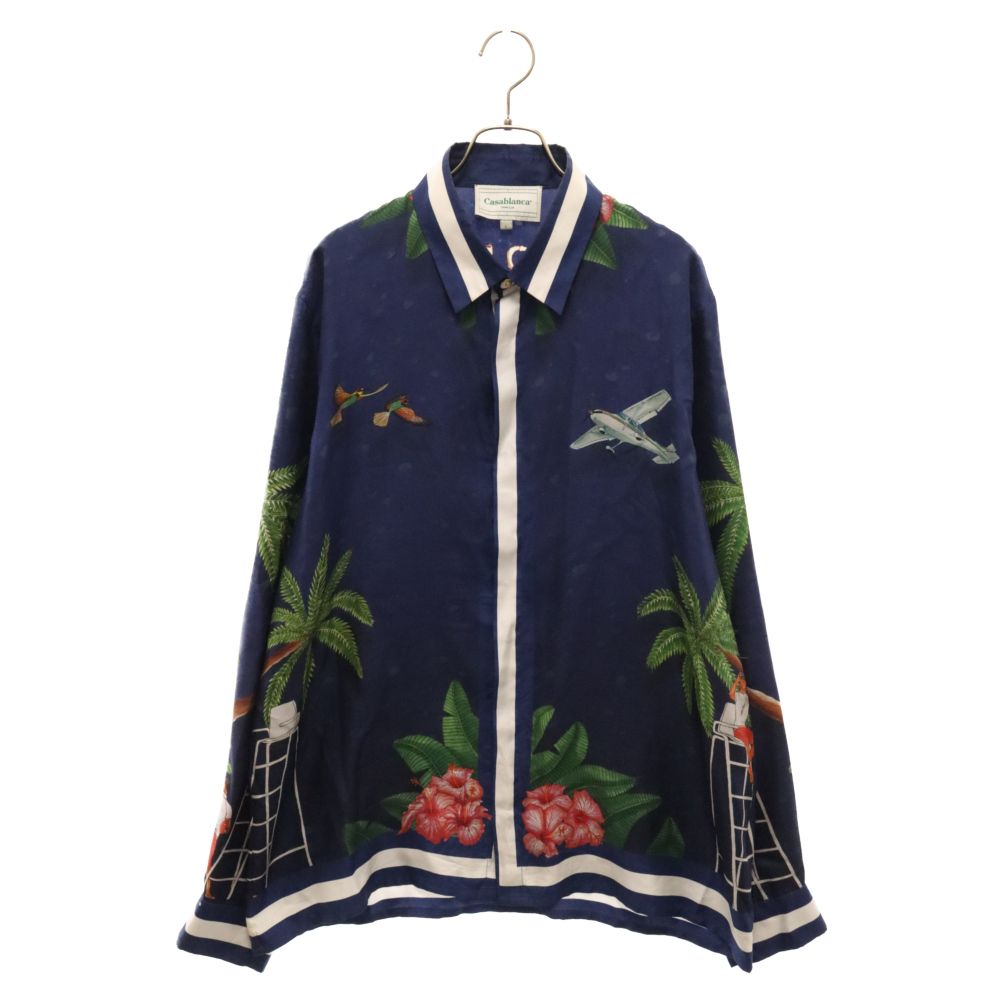 CASABLANCA (カサブランカ) 総柄シルク長袖シャツ MS21-SH-001 マルチ 