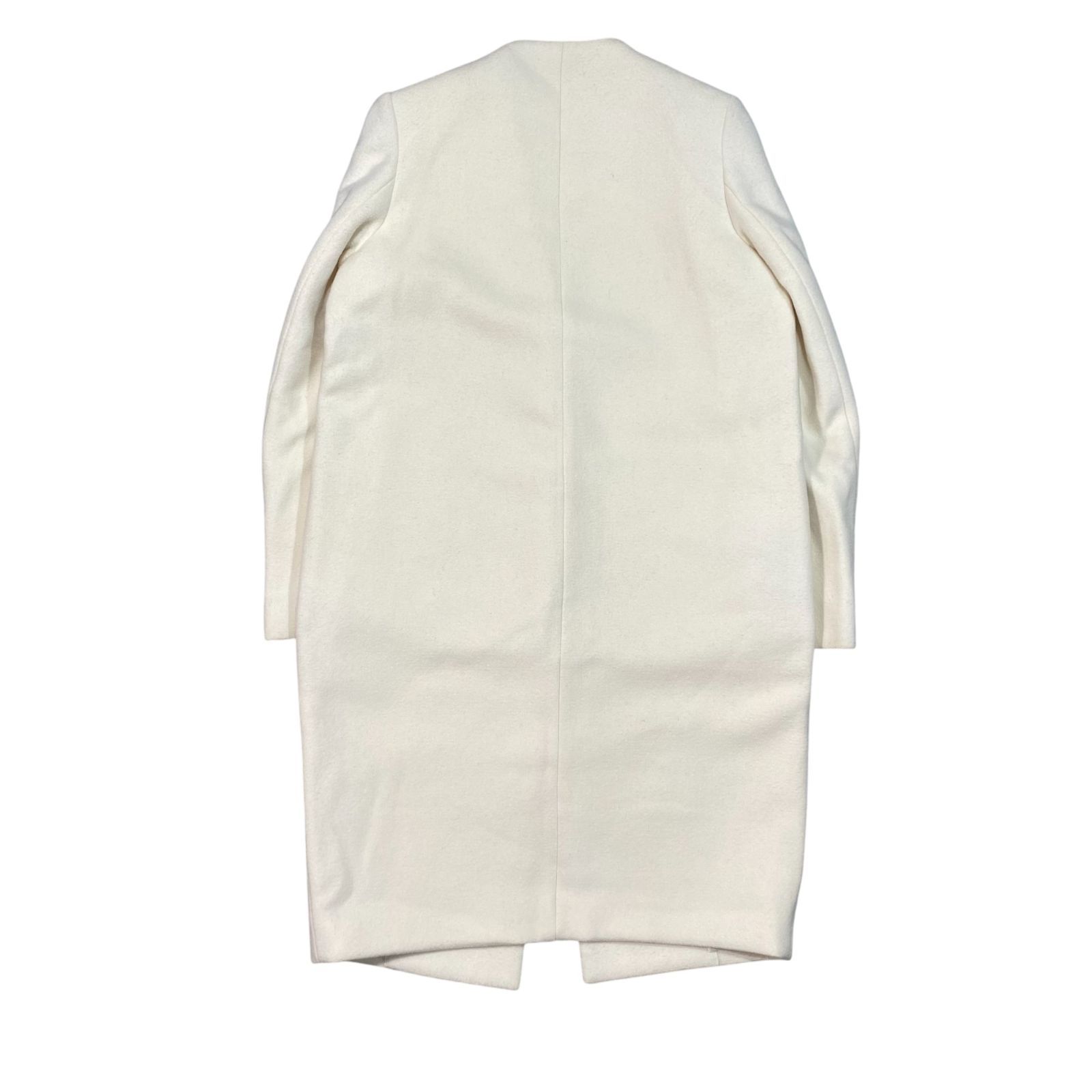 ENFOLD エンフォルド ノー ウール ロングコート 38 ホワイト KT120-WP-KG