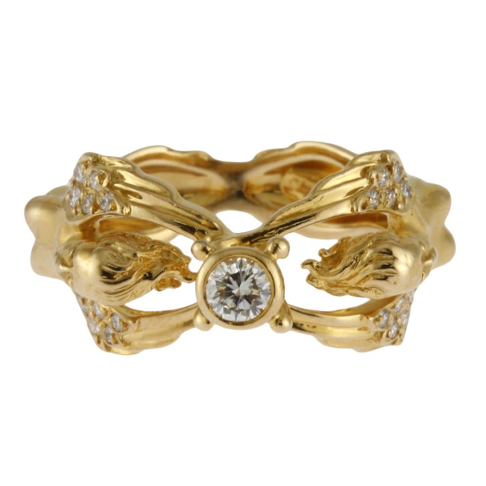 ◆カレライカレラ◆リング/K18WG/ダイヤモンド/サファイア/ホース/馬/Carrera y Carrera 11.5号 ファッション カレライカレラ リング 指輪 12号 18金 K18