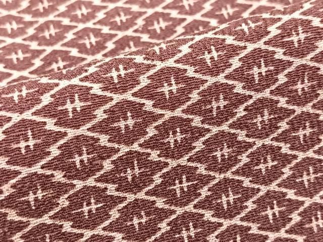 平和屋着物▽道中着 単衣 松皮菱文 ロング丈 正絹 逸品