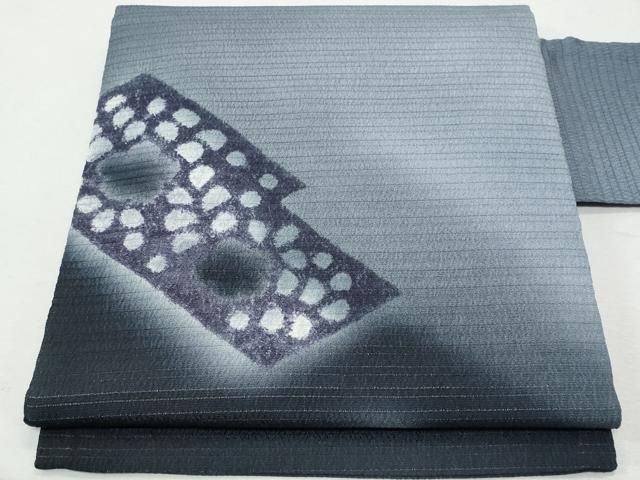 平和屋着物＊夏物　九寸名古屋帯　絞り　絽縮緬　舞花文　正絹　逸品　CAAW5510fb 平和屋着物○九寸名古屋帯 花織 型染め 唐草間道 正絹 逸品 DAAU6953ob