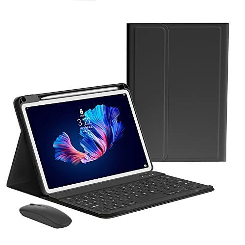 iPad 10_ブラック iPad 10 キーボードケース ワイヤレス マウス付き Apple Pencil 収納 アイパッド iPad 第10世代 2022新型 キーボード カバー 取り外し 分離式 カラーキーボード レディース 可愛い ビジ