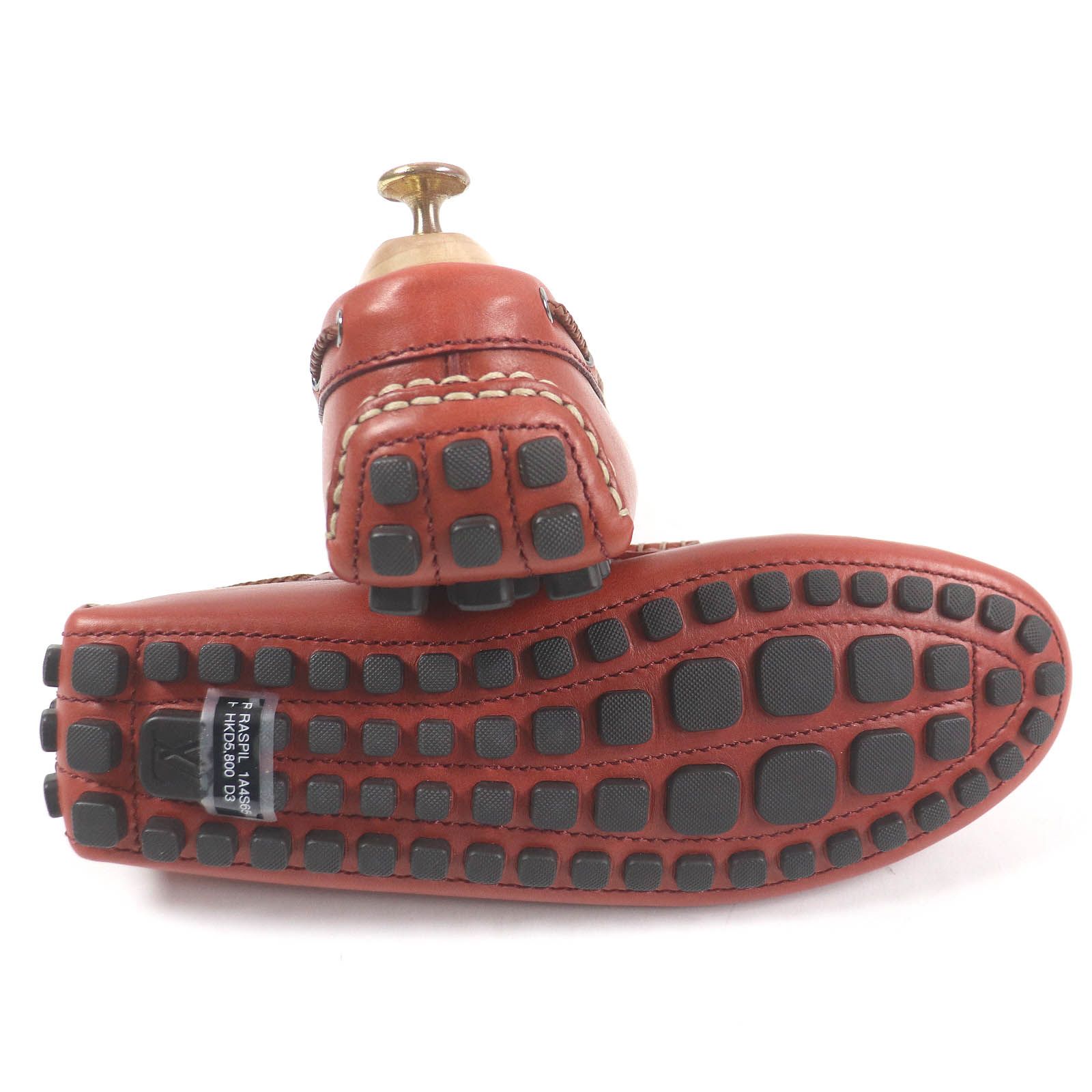 ルイヴィトン ダミエ レザー ローファー ドライビング シューズ45216