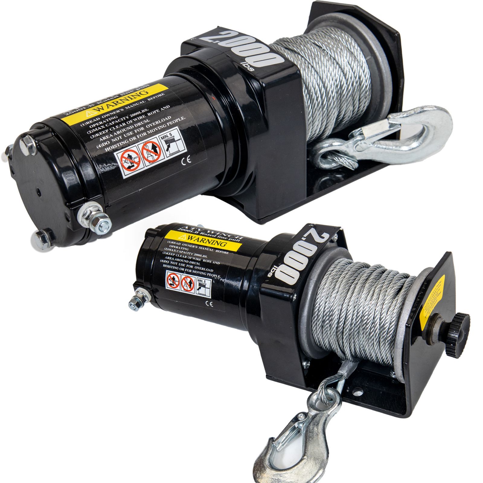 電動ウインチ 電動ウィンチ 12v 2000LBS ウインチ 907kg DC12V 防水 