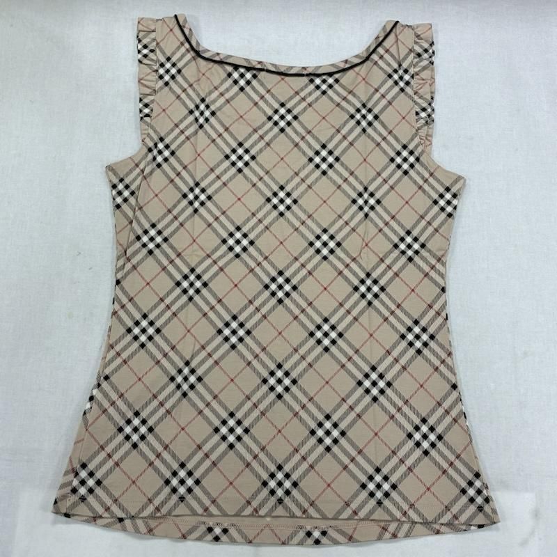 BURBERRY BLUE LABEL ノースリーブ ニット ノバチェック BURBERRY BLUE LABEL バーバリー・ブルーレーベル タンクトップ
