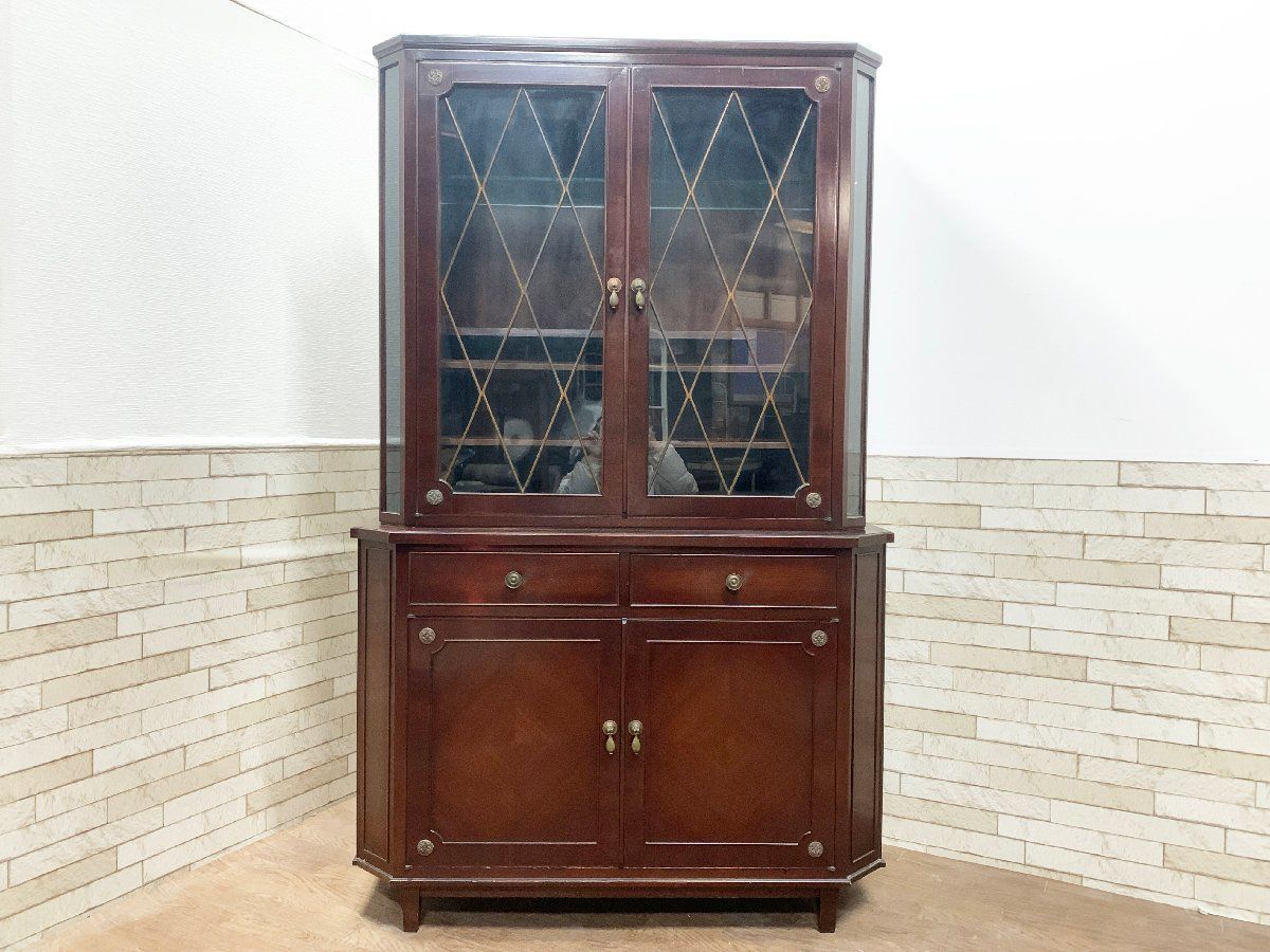 神戸洋家具 メープル不二屋 カップボード キャビネット 飾り棚 収納 
