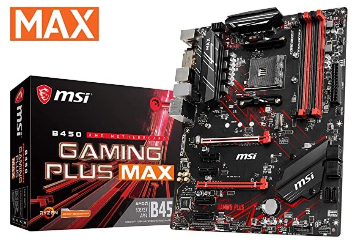 MSI B450 GAMING PL MAX AM4 M.2 32Gbs SATA3 6.0Gbs ATX AMD マザーボード