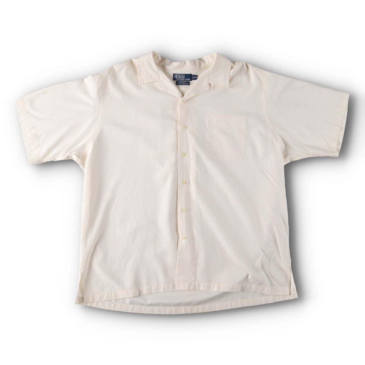 古着 90年代 ラルフローレン Ralph Lauren POLO by Ralph Lauren CALDWELL 半袖 オープンカラー シルクシャツ ボックスシャツ/eva000944