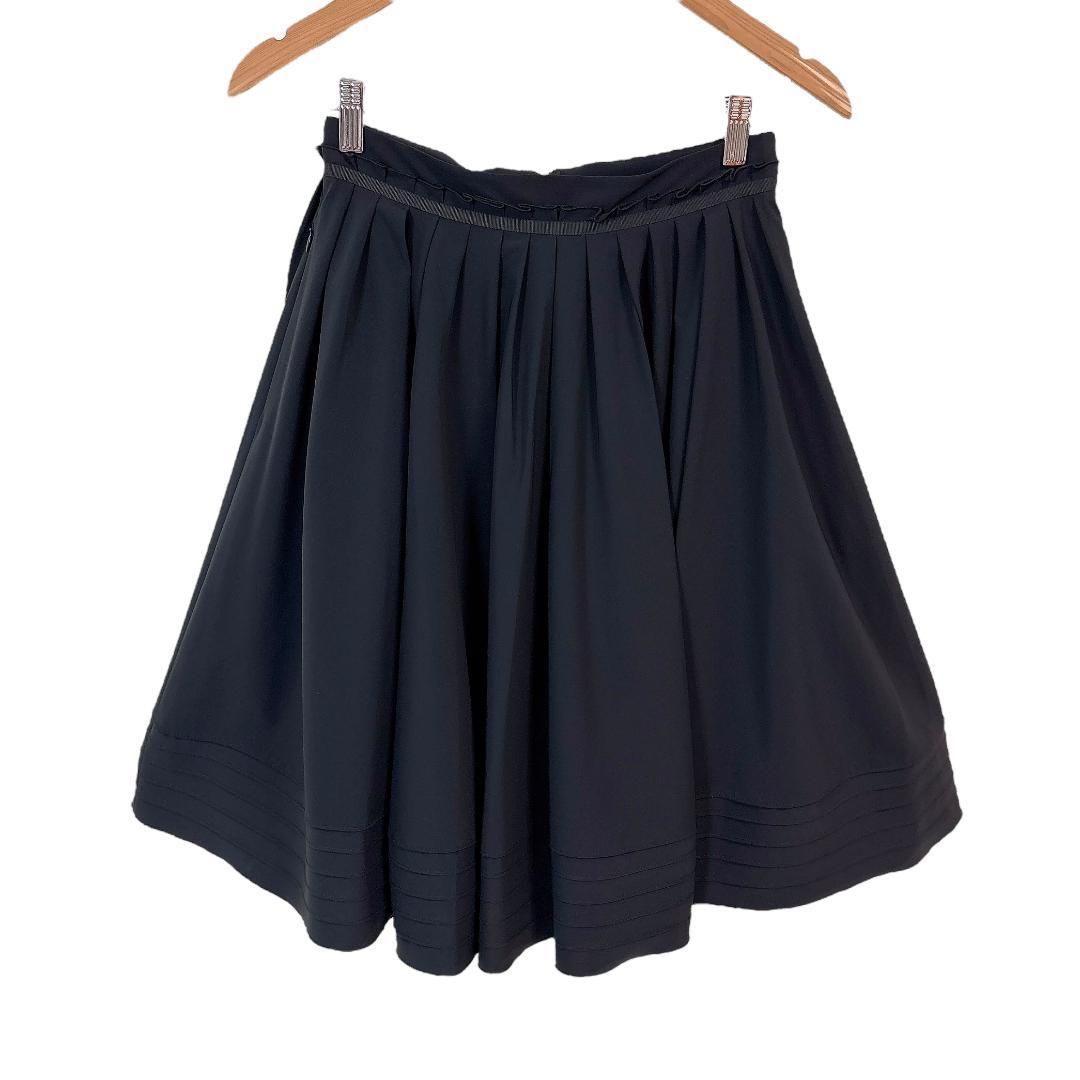 フォクシーニューヨーク フ スカート 膝丈 シャギー 40 裾ボーダー