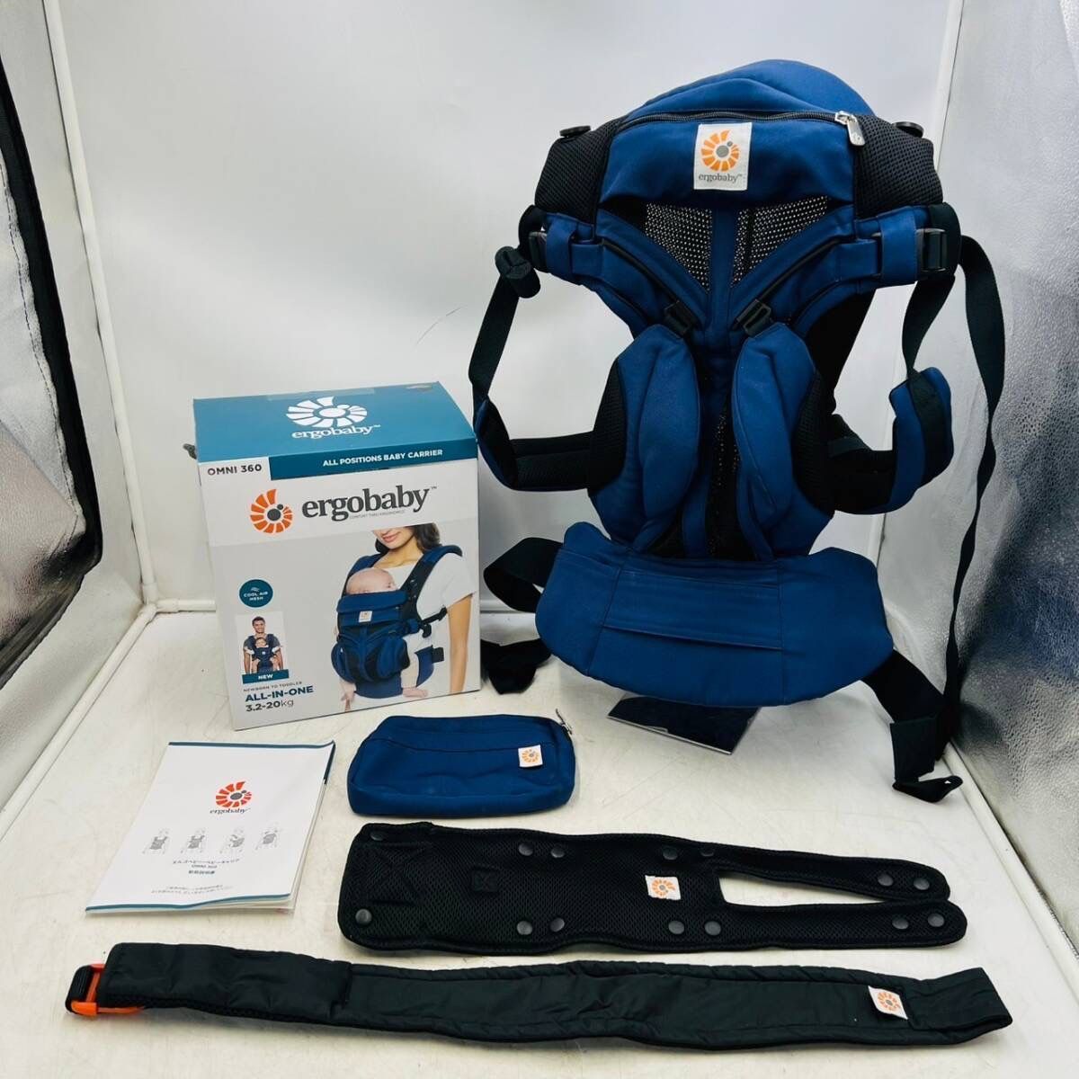 ergobaby ネイビー 抱っこ紐 クールエアメッシュ Ergobaby(エルゴ 