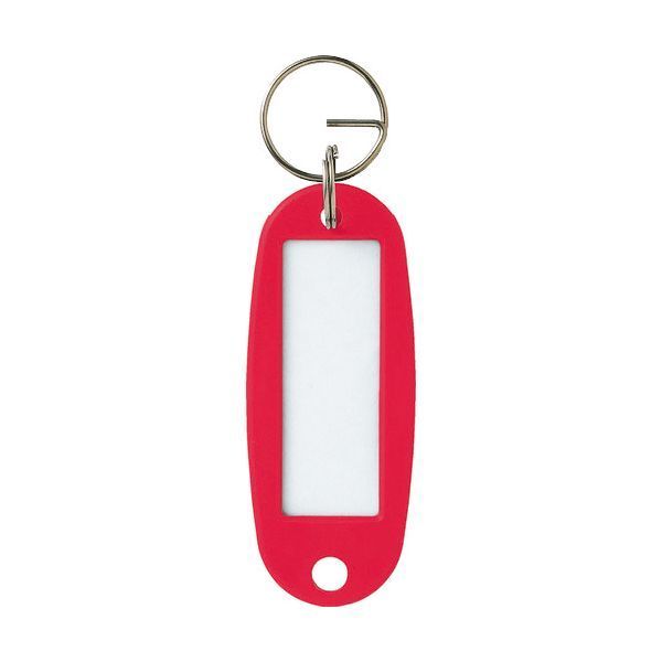 まとめ オープン工業 キーホルダー名札 ハードタイプ 赤 KH-50-10-RD 1袋 10枚