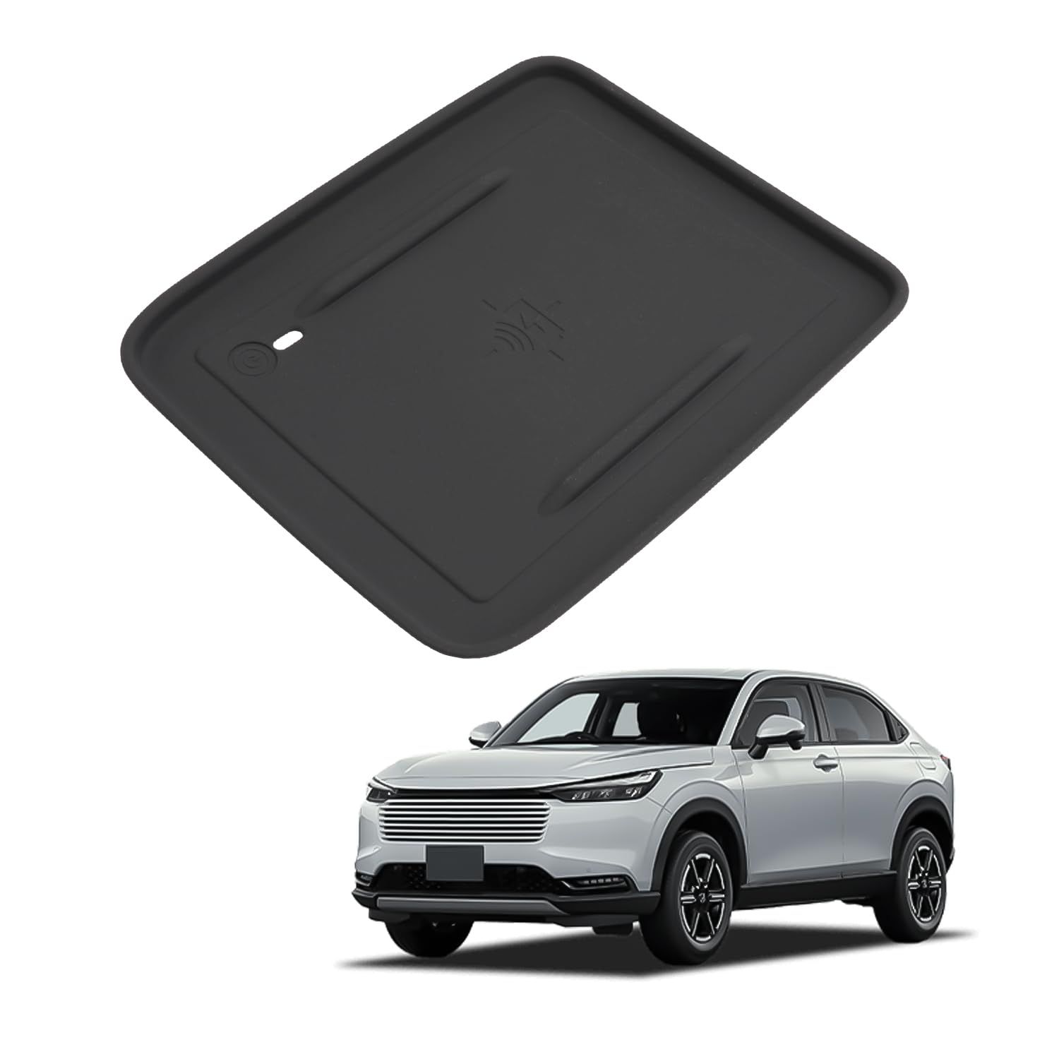 新品 HUAHAO ホンダ ヴェゼル rv系 後期専用 おくだけ充電 トレイ キズ・汚れ防止 滑り止めマット ヴェゼル rv ワイヤレス充電 シリコンパッド ヴェゼル rv カスタムパーツ お手入れ・取付簡単 