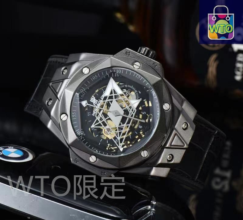スケルトン美学 HUBLOT ビッグバン 2021 メンズ腕時計｜自動巻き×イタリアンレザー｜強化ミネラルガラス|実物撮影｜ ｜ ♥-WTO店名をご ください