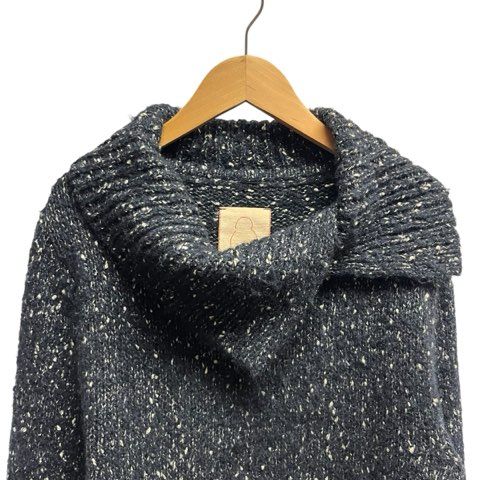 パラスパレス Pallas Palace ボトルネックニット 長袖セーター メランジ ネイビー Lサイズ相当 レディース パラスパレス Pallas Palace ボトルネックニット 長袖セーター