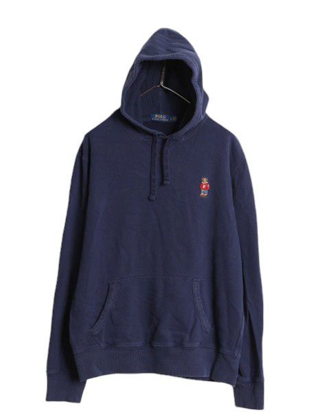【お得なクーポン配布中!】 ポロベア ポロ ラルフローレン スウェット フード パーカー メンズ レディース L / 薄手 プルオーバー トレーナー ワンポイント 裏起毛 前V