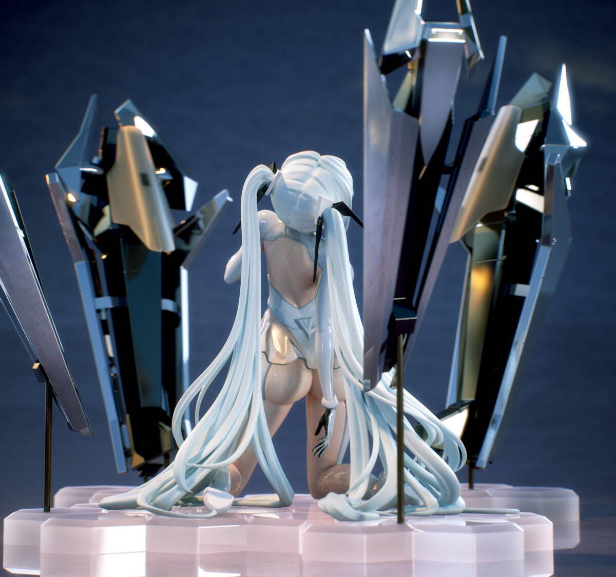 新作 阿依GK(W 4979)ホワイトモデル1/7サクラブラックナイトダイブ その他