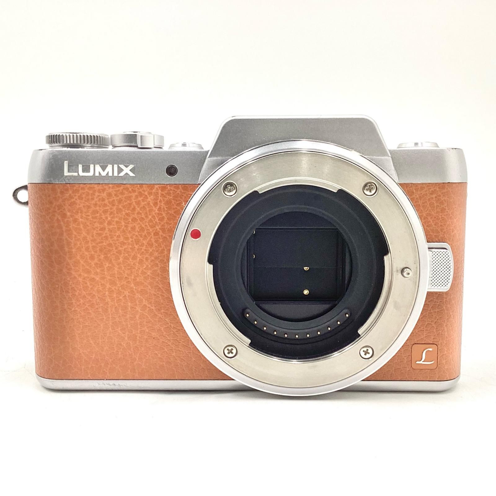 全額返金保証 最速発送 Panasonic デジタル一眼 LUMIX DMC-GF7 ボディ ブラウン 動作 済 シャッター7486回