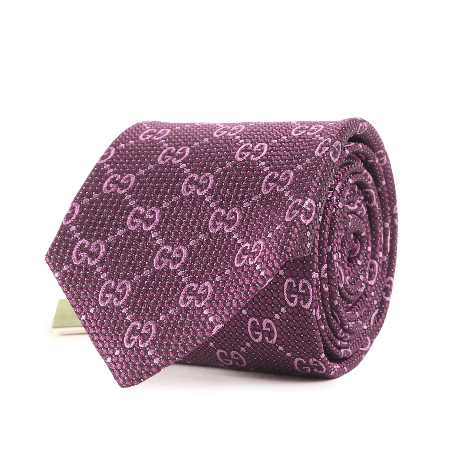 GUCCI グッチ ネクタイ | 近年モデル | GGモノグラム シルク ネクタイ | イタリア製 | パープル サイズ 148×7cm | ブランド ファッション アイテム 小物 メンズ