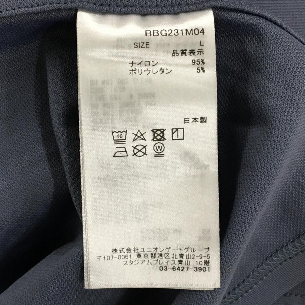 美品】ブリーフィング 半袖ポロシャツ ブルーグレー系 ボタンダウン