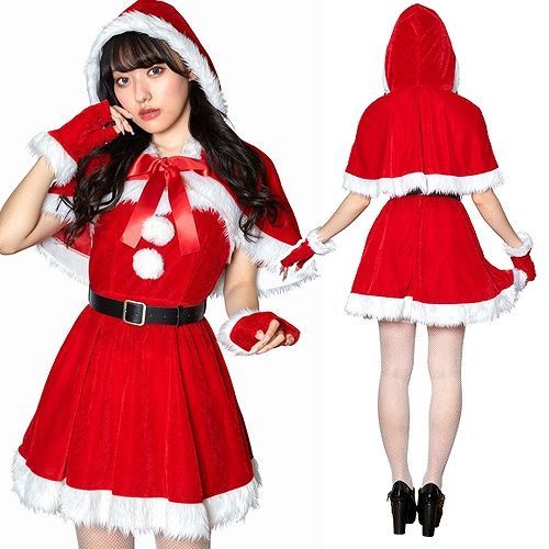 ミミノエル リボンケープサンタ [サンタ コスプレ クリスマス コスチューム 女性用 レディース 仮装 かわいい セクシー イベント]【_899792】