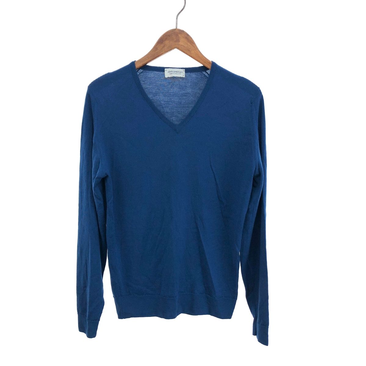 JOHN SMEDLEY ジョンスメドレー Vネック ニット サイズ:M ブルー