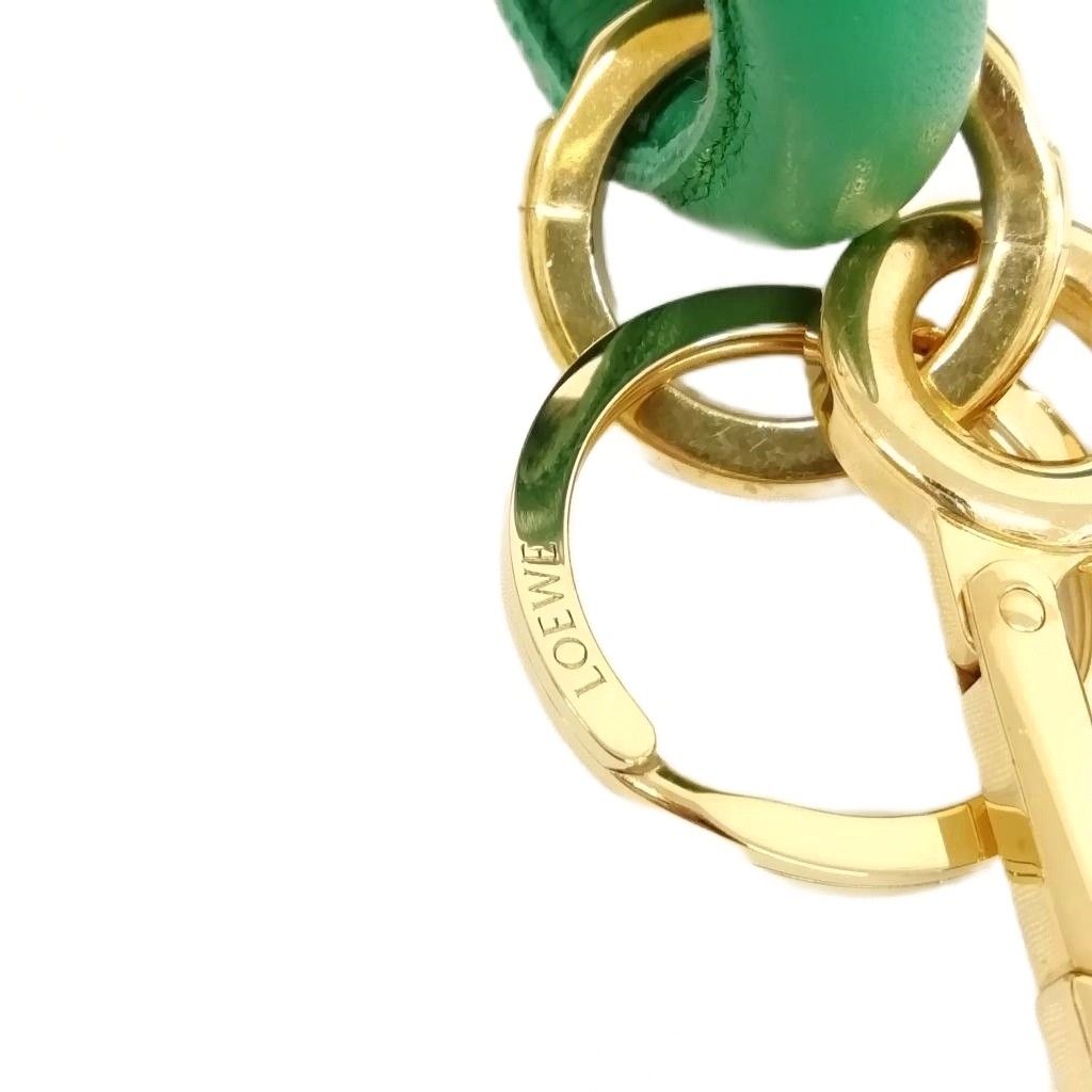 ロエベ LOEWE レザー フラワーチャーム キーホルダー キーリング