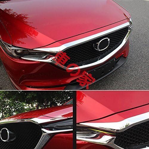 マツダ CX-5 KF系 2017-2020 CX-8 KG系 に対応 フロント ボンネット トリム エンジン フード グリル モール ガーニッシュ ABS樹脂 社外品