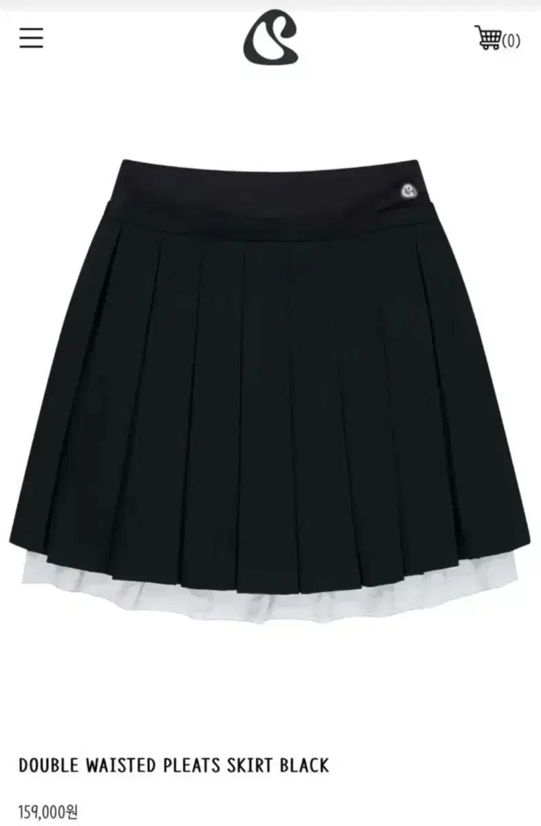 こいせいお ダブル プリーツ スカート 0 サイズ 黒