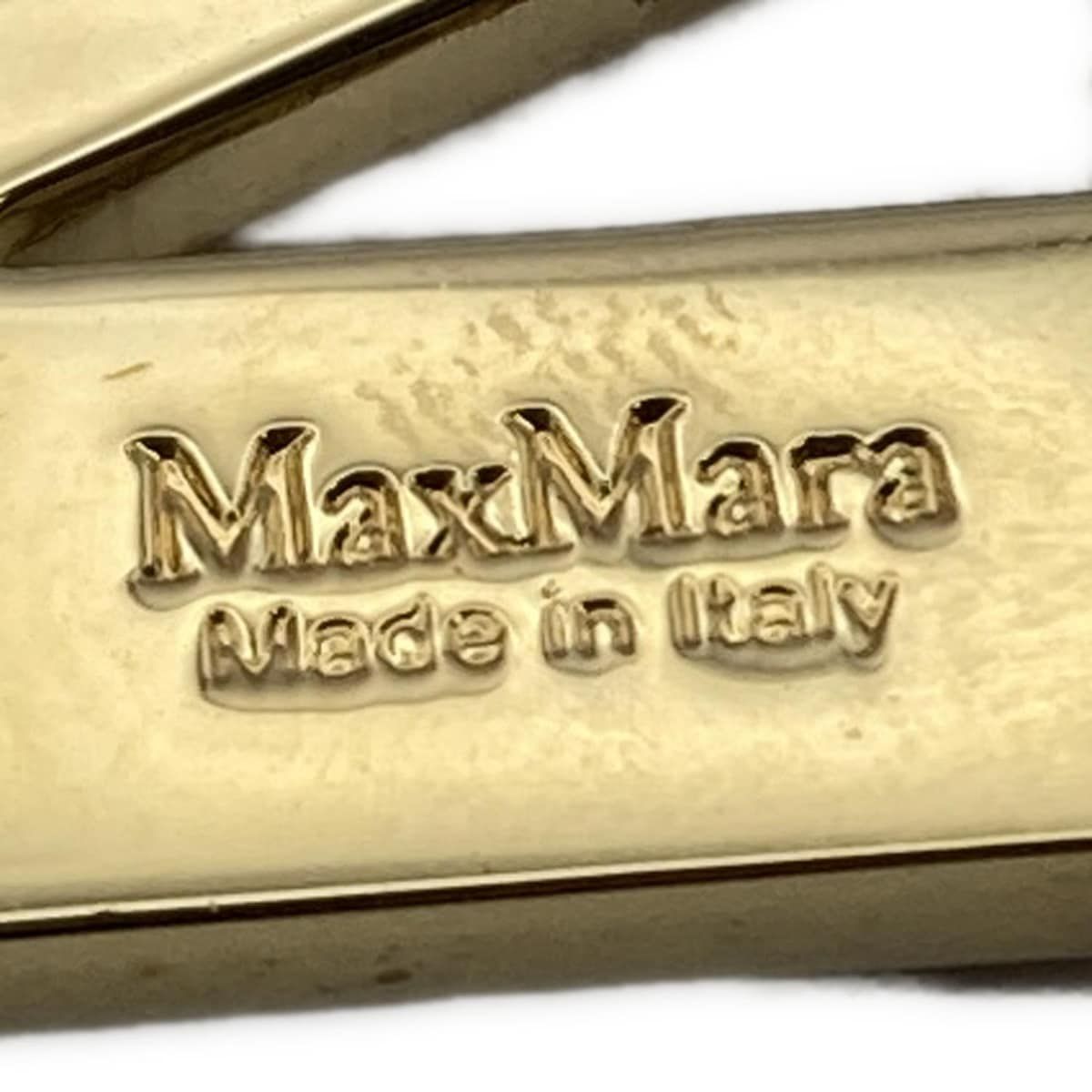 Max Mara(マックスマーラ) ブローチ - クリア×ゴールド - メルカリ