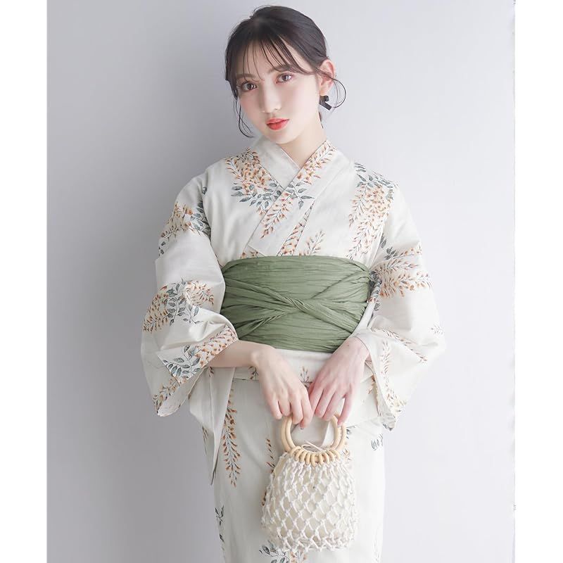 KYOETSU] [キョウエツ] 浴衣セット 変わり織 生成り 6点セット