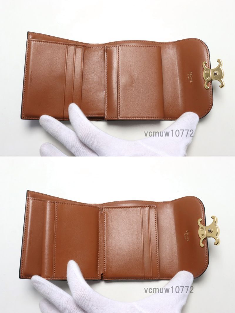 希少美中古□CELINE トリオンフ スモールフラップウォレット
