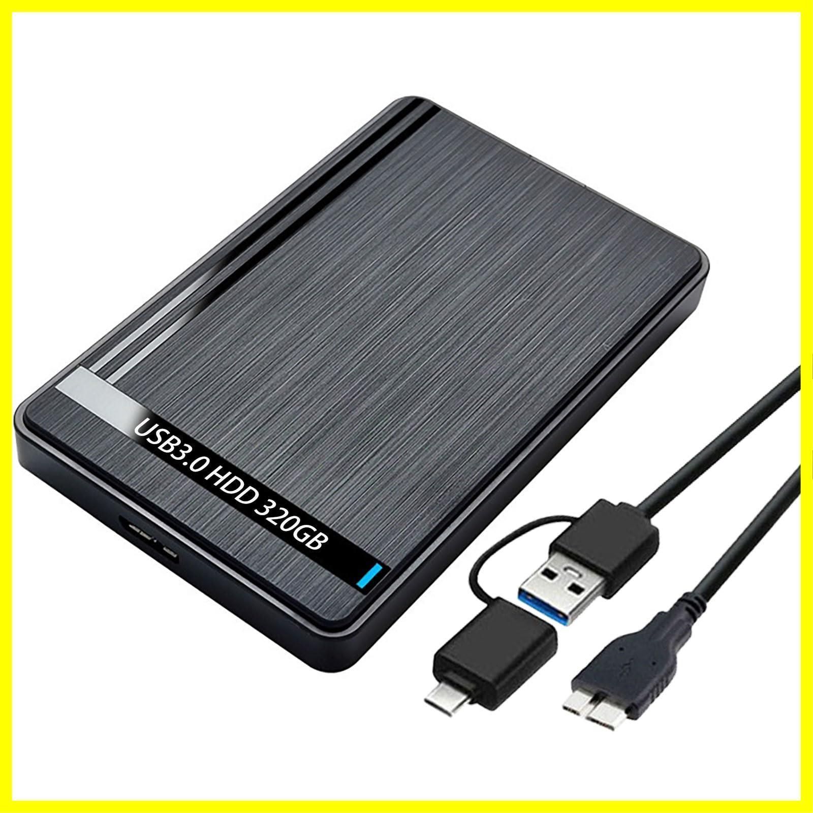 人気商品】BIGBIGER 外付けHDD 500G USB3.0 Type C HDD 2in1外付け