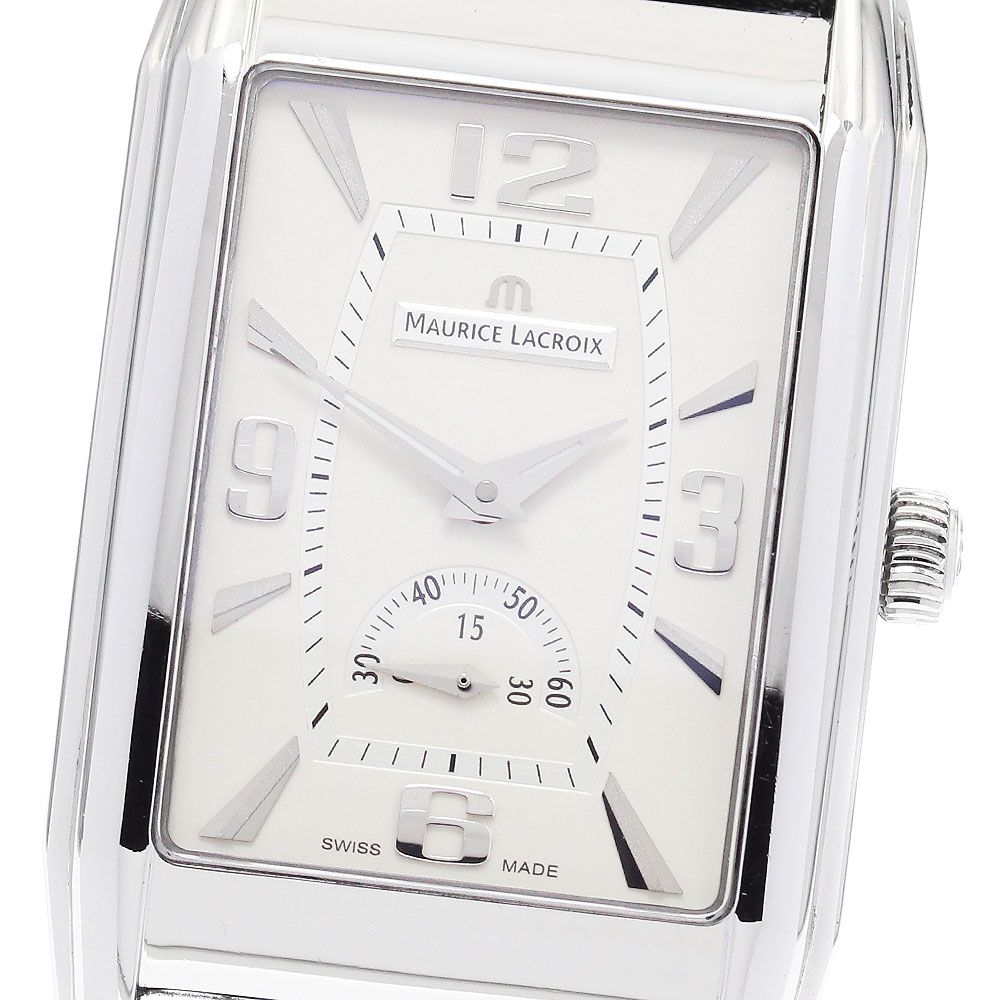 モーリスラクロア MAURICE LACROIX MP7009 マスターピース レクタンギュラー 手巻き メンズ 保証書付き_882795