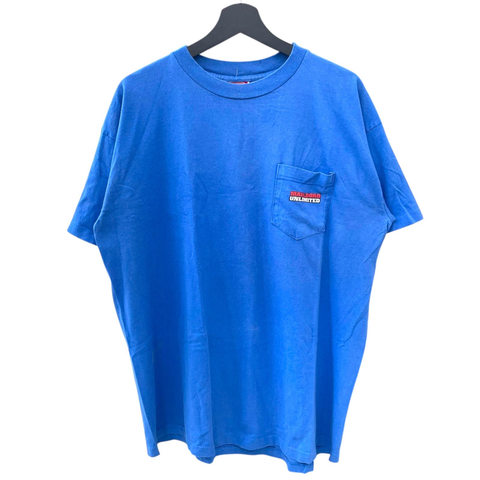 VINTAGE】90s MARLBORO COYOTE POCKET TEE BLUE T-SHIRT XL マルボロ 