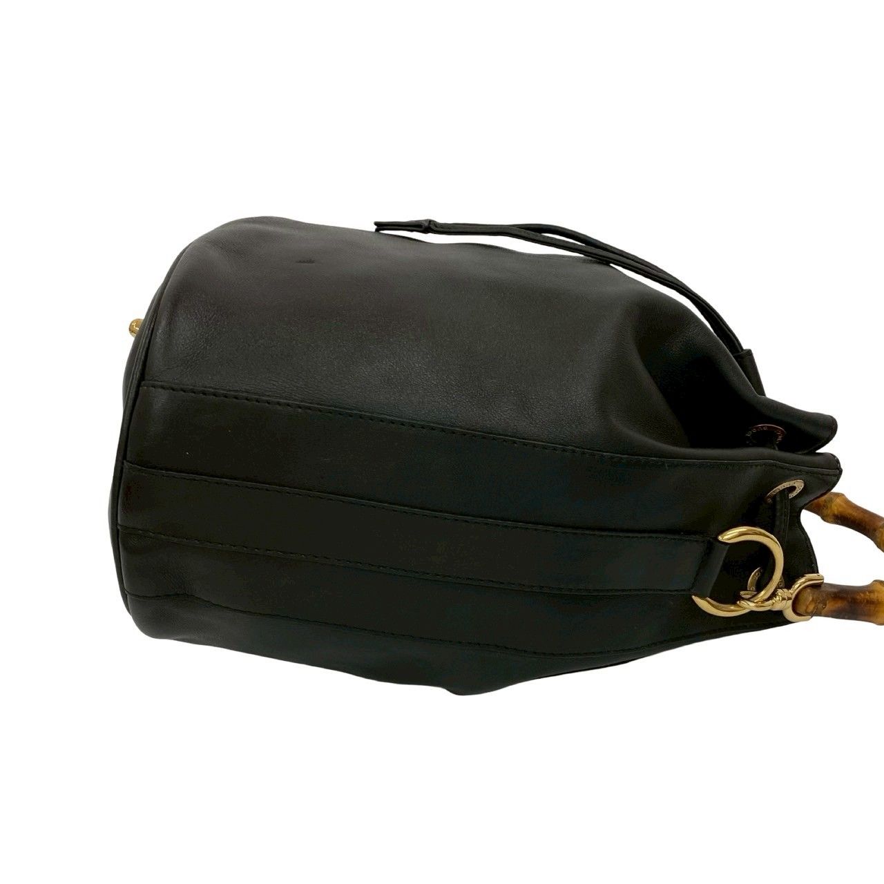 極 美品 希少品 GUCCI グッチ オールドグッチ バンブー ロゴ