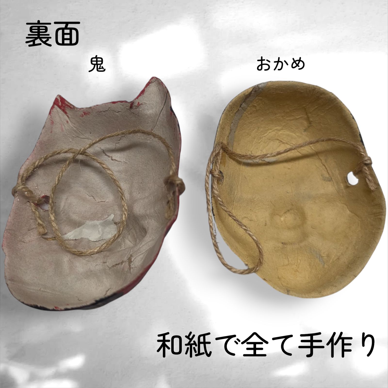 鬼とおかめのミニお面 - メルカリ