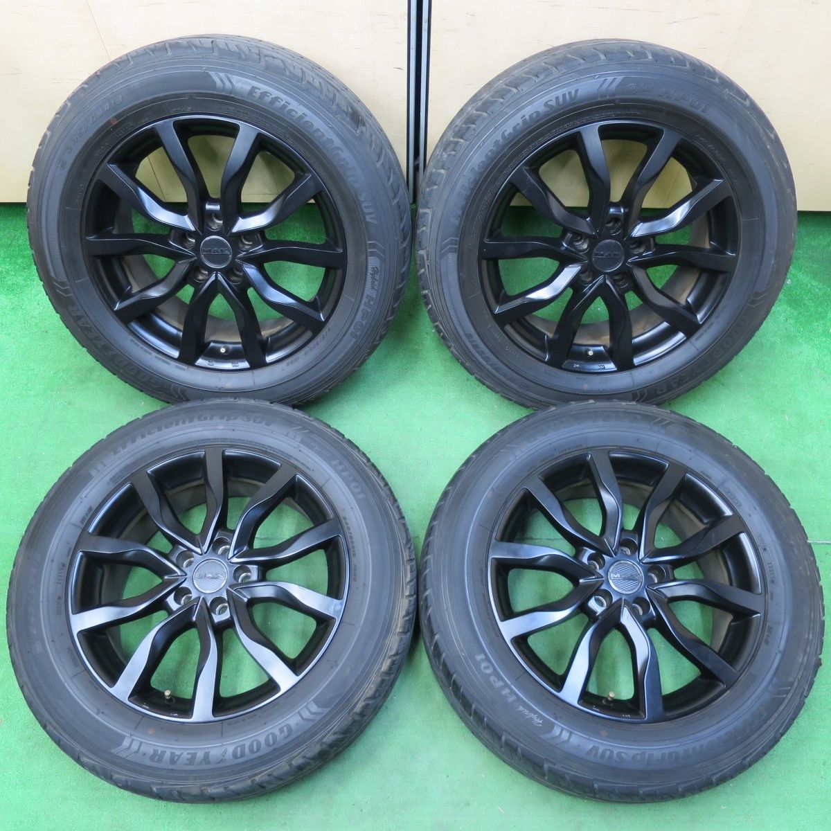 *送料無料* バリ溝！キレイ！8.5分MAK 245/60R18 グッドイヤー EfficientGrip SUV hybrid HP01 18インチ PCD114.3/5H4063001イノ