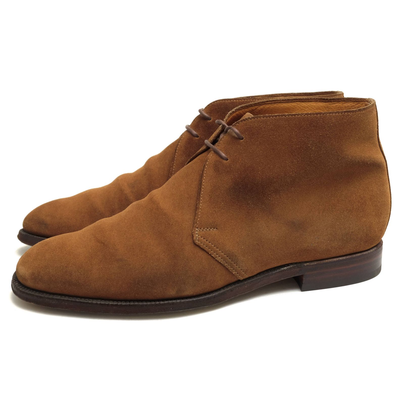 クロケット＆ジョーンズ／CROCKETT＆JONES チャッカブーツ シューズ 靴 メンズ 男性 男性用スエード スウェード レザー 革 本革 ブラウン 茶  CHERTSEY チャートシー レザーソール グッドイヤーウェルト製法