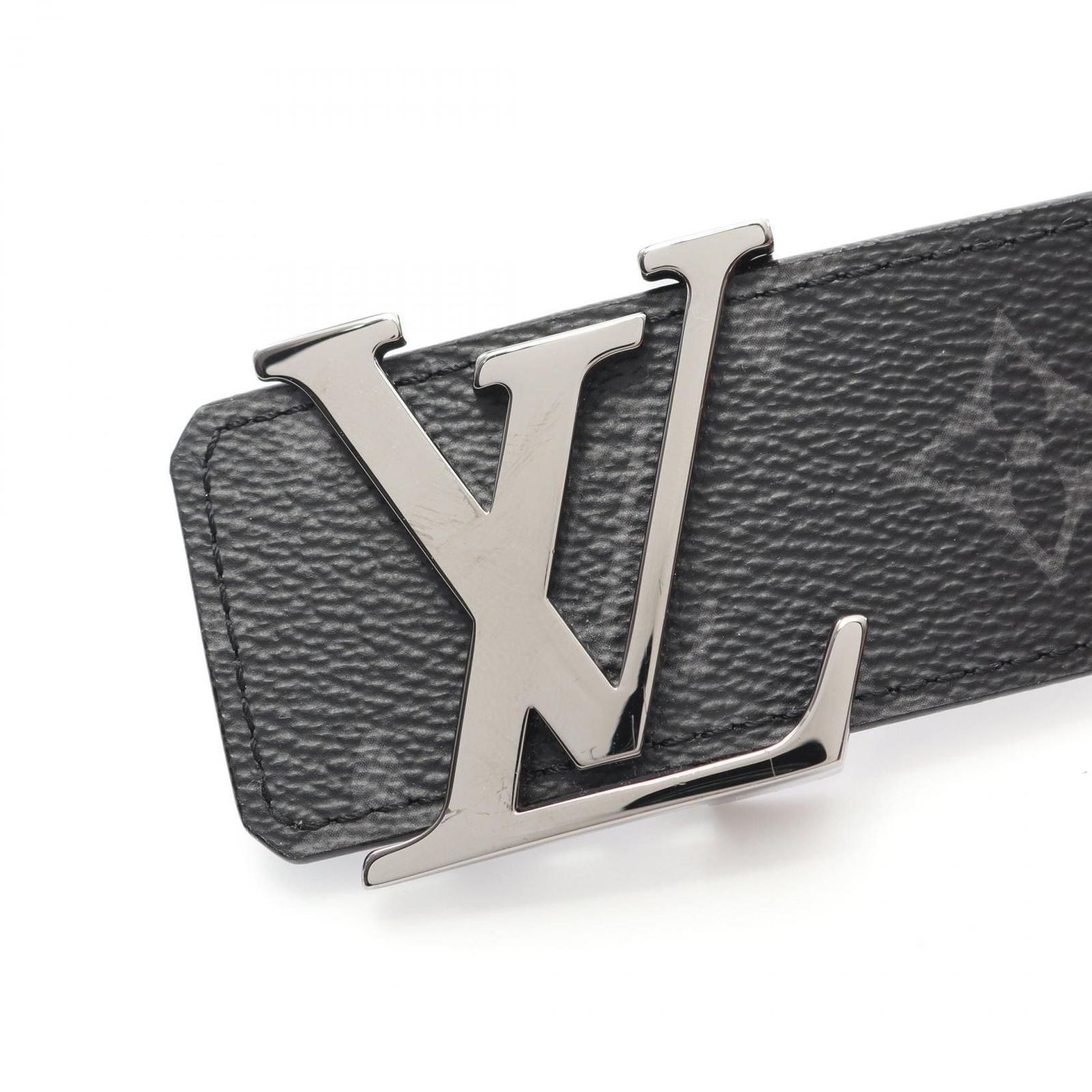 美品□LOUIS VUITTON ルイヴィトン アリゲーター シルバースクエアロゴバックル サンチュール レザーベルト ブラック 80 フランス製 LOUIS VUITTON - 美品□LOUIS VUITTON ルイヴィトン アリゲーター