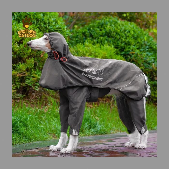 ALPHAICON レインドッグガード タフ 犬用レインコート 赤