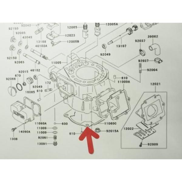 KDX200SR シリンダーベース ガスケット KDX200-G1/G2/G3/G4/G5 KDX200G - メルカリ