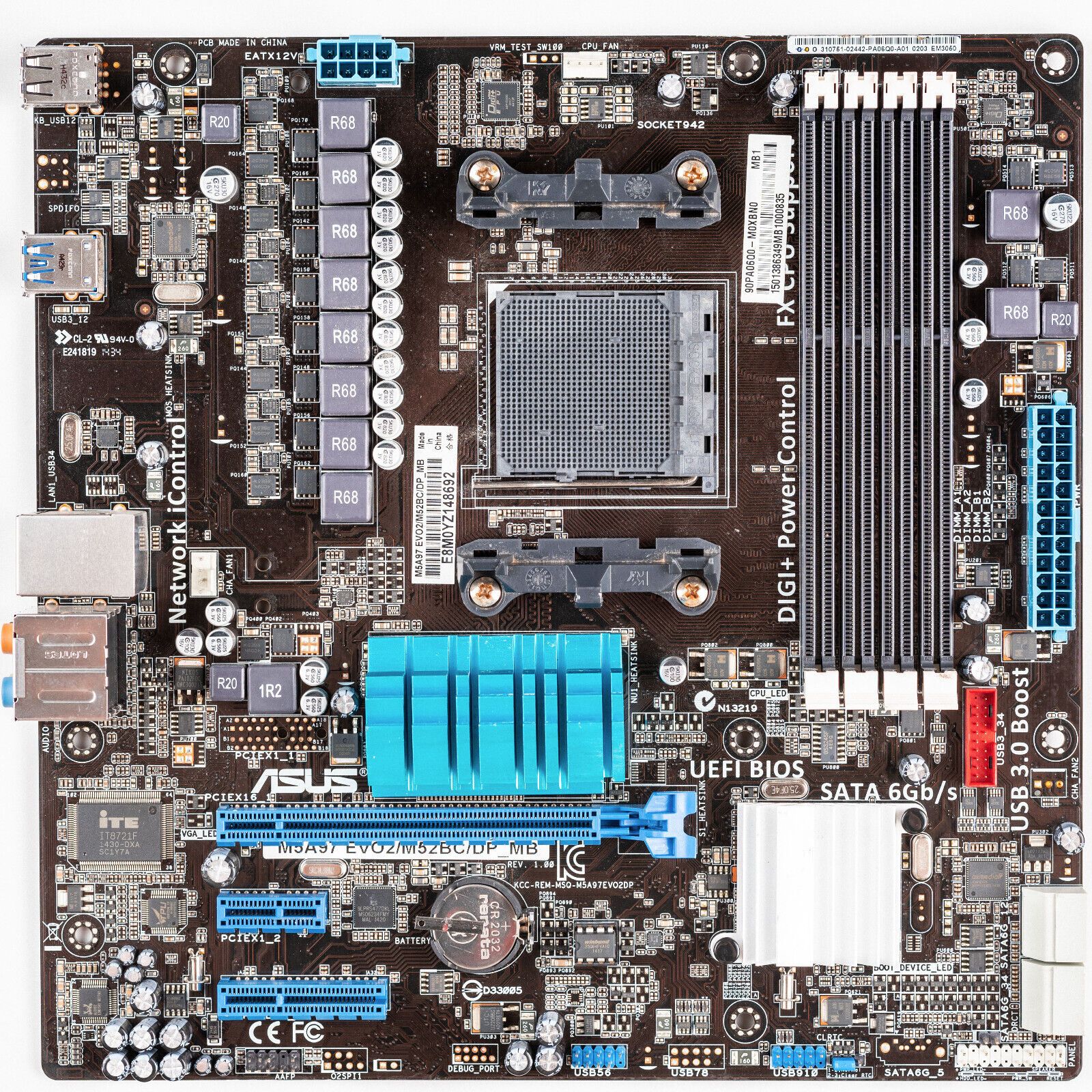 ASUS M5A97 EVO2 M52BC AM3 MicroATX マザーボード DDR3 AMD 970 FX 対応 UEFI