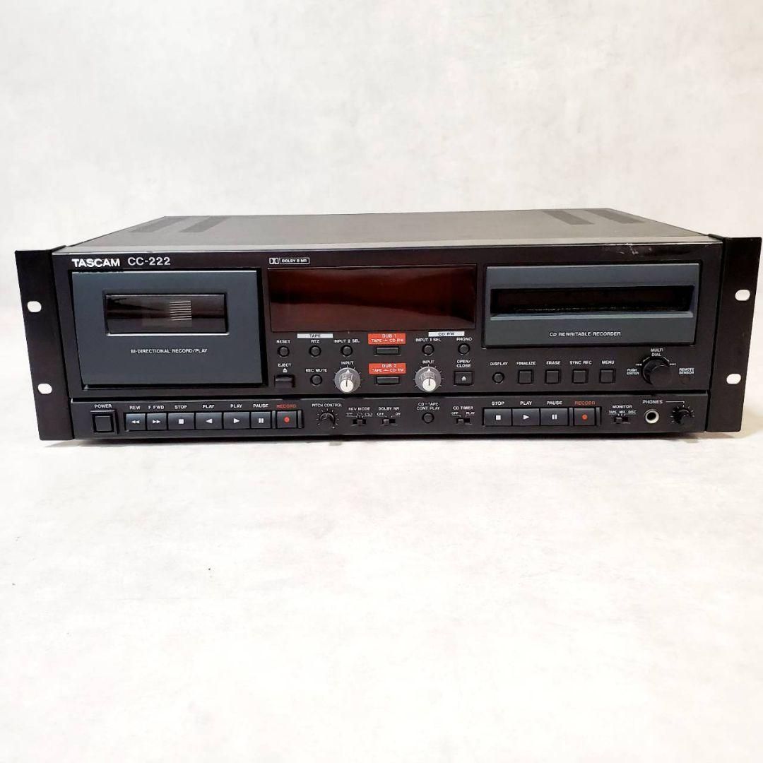 ジャンク品 TASCAM CC-222 カセットデッキ CDレコーダー 本体のみ 通電 済み CD再生可 カセット再生不可 修理用 ジャンク品 修理 メンテナンス前提 デッキ レコーダー