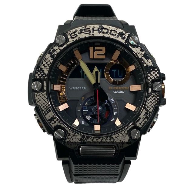 稼働品 カシオ G-SHOCK ジーショック GST-B300 腕時計 時計 G-STEEL WILDLIFE PROMISING タフソーラー Bluetooth ブラック CASIO メンズ 感 コラボ 人気モデル