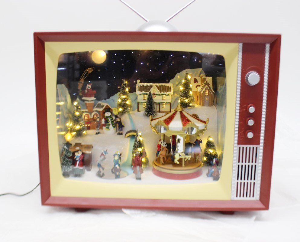 コストコ クリスマス レトロ TV ライト&ミュージック オルゴール インテリア イルミネーション R2411-015 - メルカリ